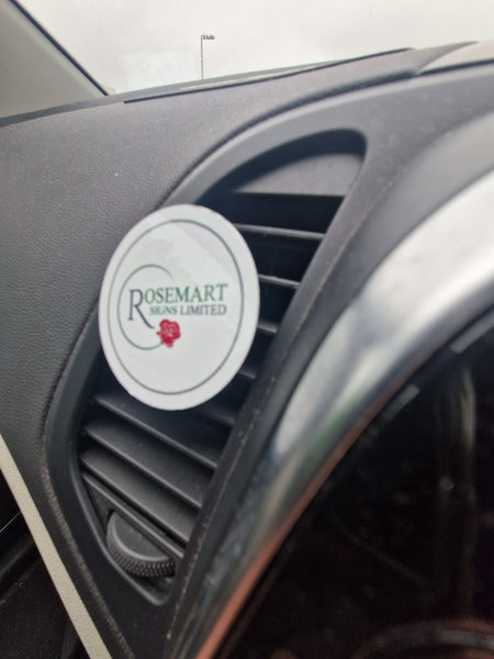 Personalised photo text logo printed car air clip on vent car air freshener