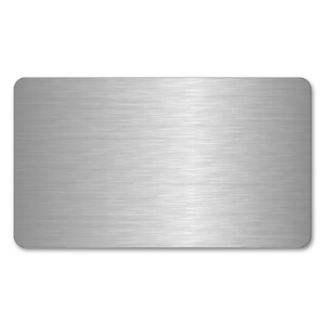 Blanks Aluminium Business Card. Brushed Silver Pack of 50