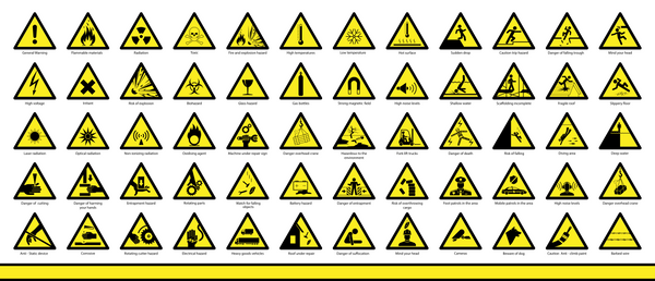 Create your own Landscape  hazard and warning safety sign. Any symbol or text