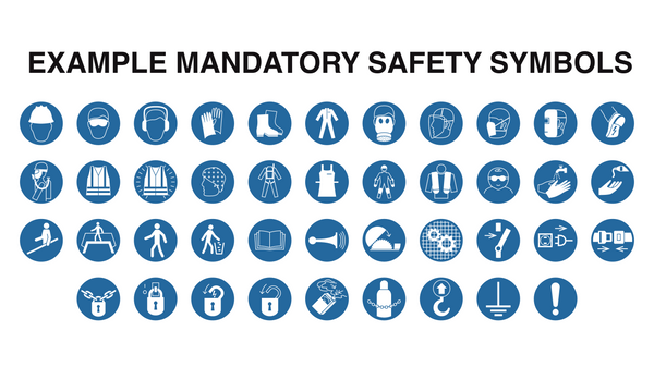 Create your own mandatory safety general label sign. Any symbol or text