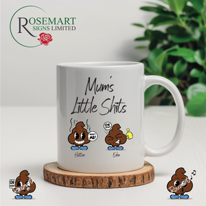 Mum's little shits White Coffee cup Mug Gift. Custom / Personalised