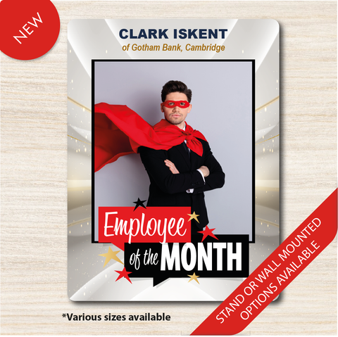 Personalised Employee of the Month Award Sign plaque