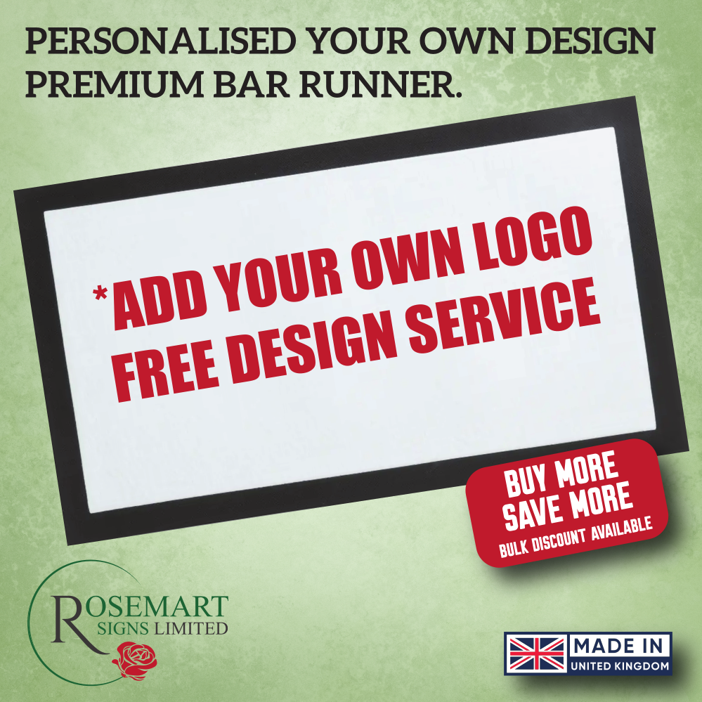 Personalised Create your own logo Text Bar Runner