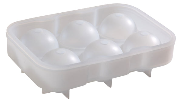 6 Cavity Clear Silicone Ice Ball Mould