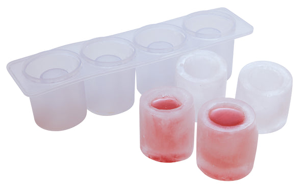 4 Cavity Clear Silicone Shot Glass Mould