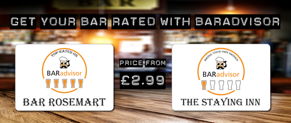 Personalised BAR advisor home bar rating fun novelty bar notice