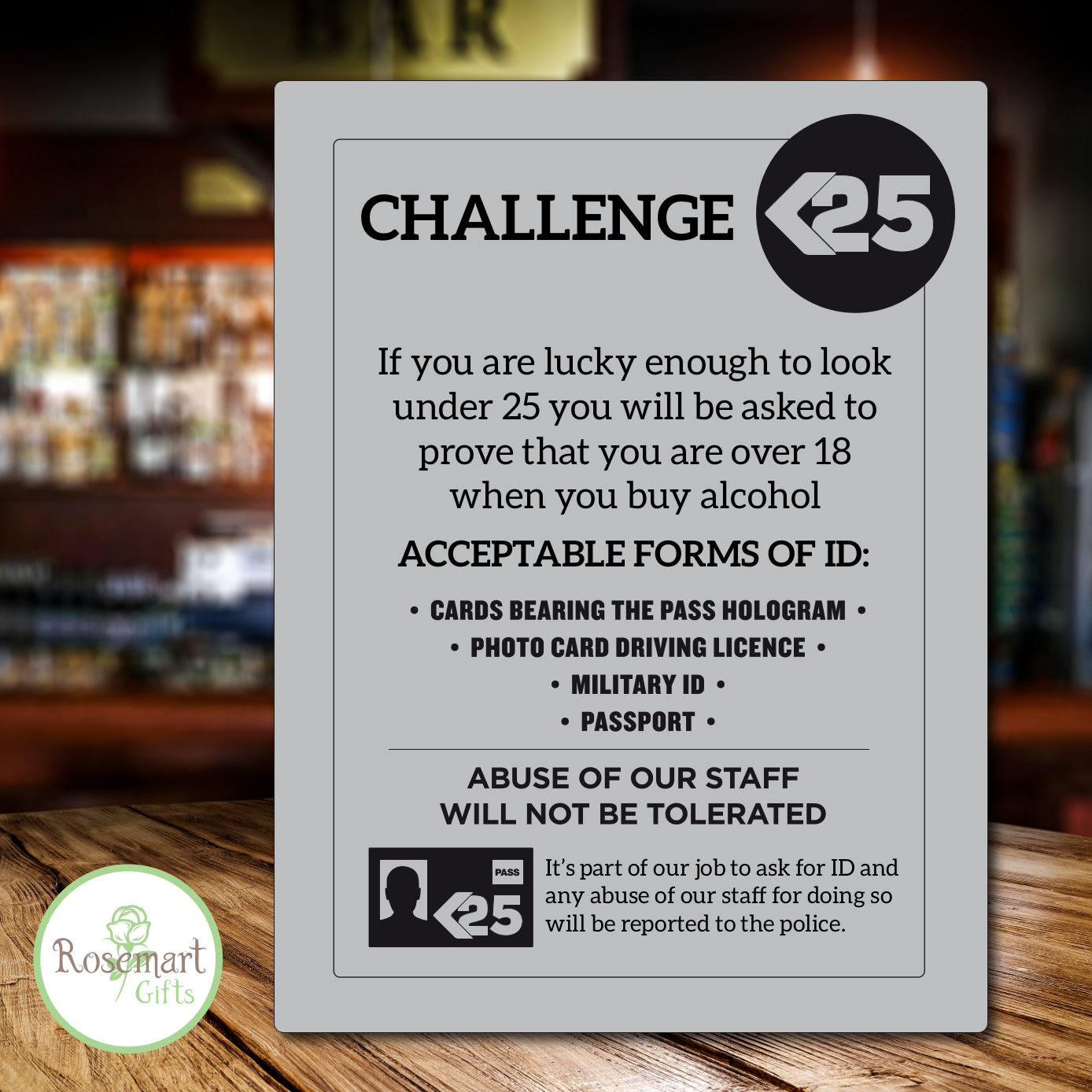 Red Challenge 25 Badge - Its The Law - The Badge Centre ®