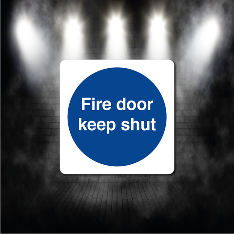 Fire Door Keep Shut Metal Sign plaque