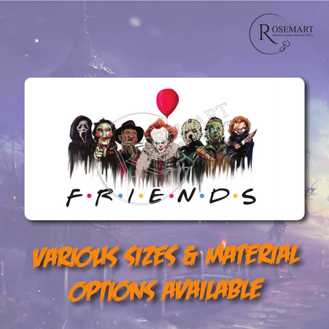 Friends inspired Halloween horror fun metal sign plaque