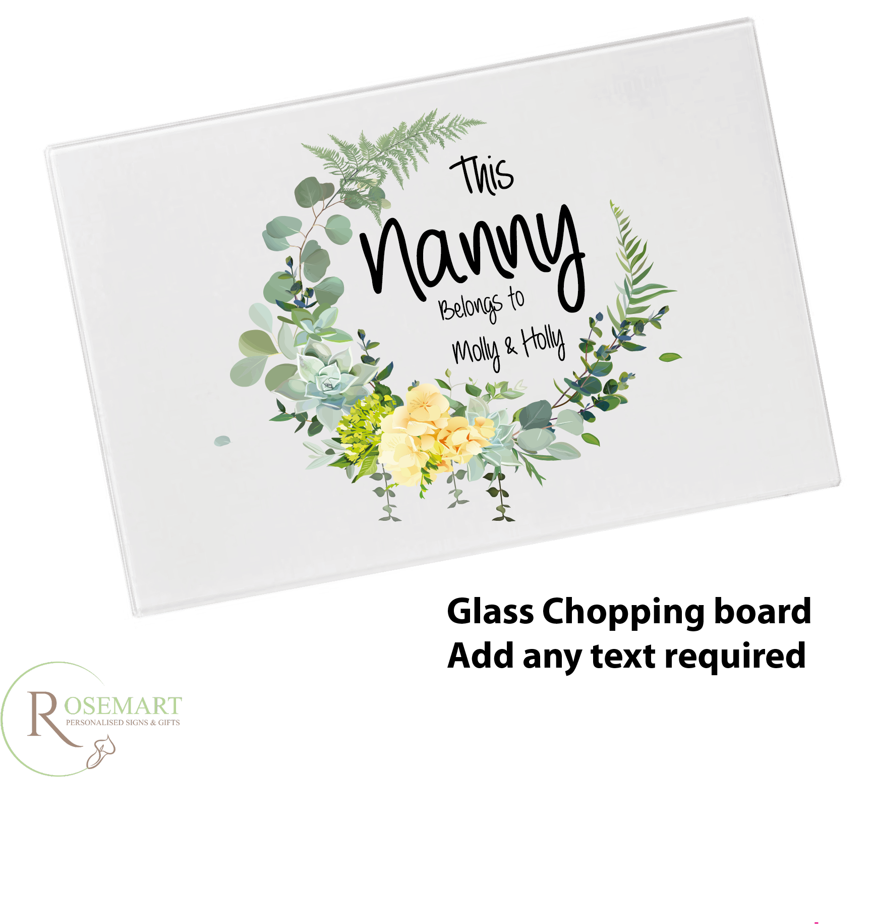 This nanny belongs to Glass Chopping Board ideal mothers day gift