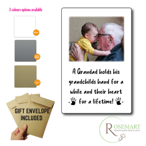 Personalised Special Grandad photo keepsake metal wallet card