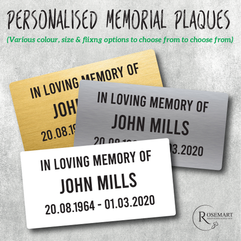 In Loving Memory of memorial bench wall metal outdoor grave plaque