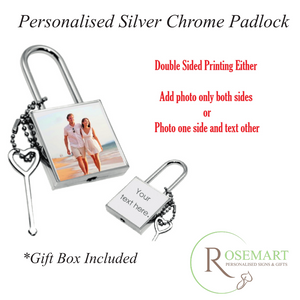 Personalised photo / text printed Padlock