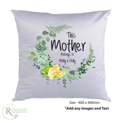 Personalised Mothers Day Cushion This Mother Belongs To Nanny Cushion Nan Gift
