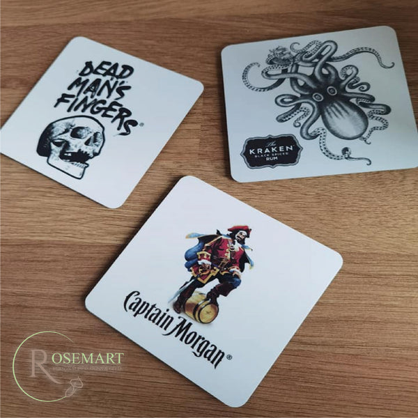 Personalised Printed Metal Coasters. Any Design