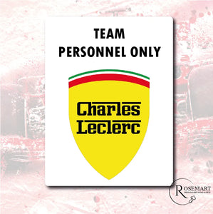 team personnel only Charles Leclerc Logo Printed Metal sign